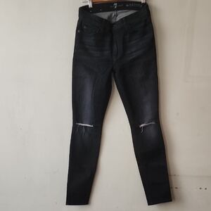 7 For All Mankind Dark Wash Skinny Jeans